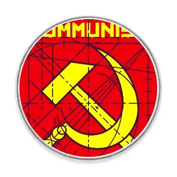 Plakat Machen Sie den Kommunismus wieder großartig - Runder Kühlschrankmagnet - Weiß - Vorne