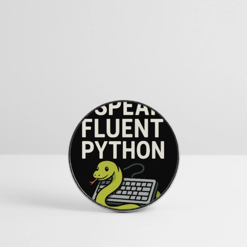 Python-Codierungsschlange Runder Kühlschrankmagnet