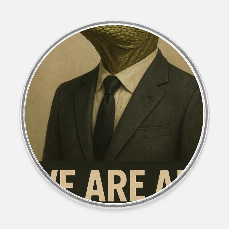 We are all the same - Round fridge magnet - white