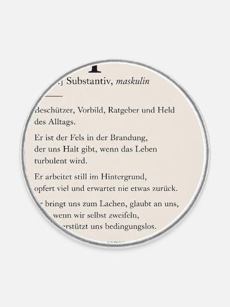 Danke Papa - Runder Kühlschrankmagnet - Weiß