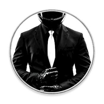 Black Raider - Runder Kühlschrankmagnet - Weiß - Vorne