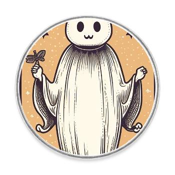Glücklicher Geist Tarot Karte - Runder Kühlschrankmagnet - Weiß - Vorne