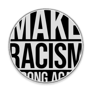 Rendre le racisme répréhensible - Magnet rond - blanc - Devant