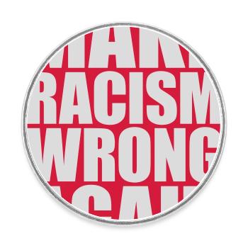 Rendre le racisme répréhensible - Magnet rond - blanc - Devant