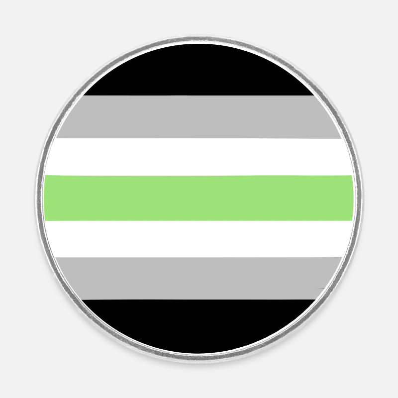 Agender - Round  fridge magnet - white
