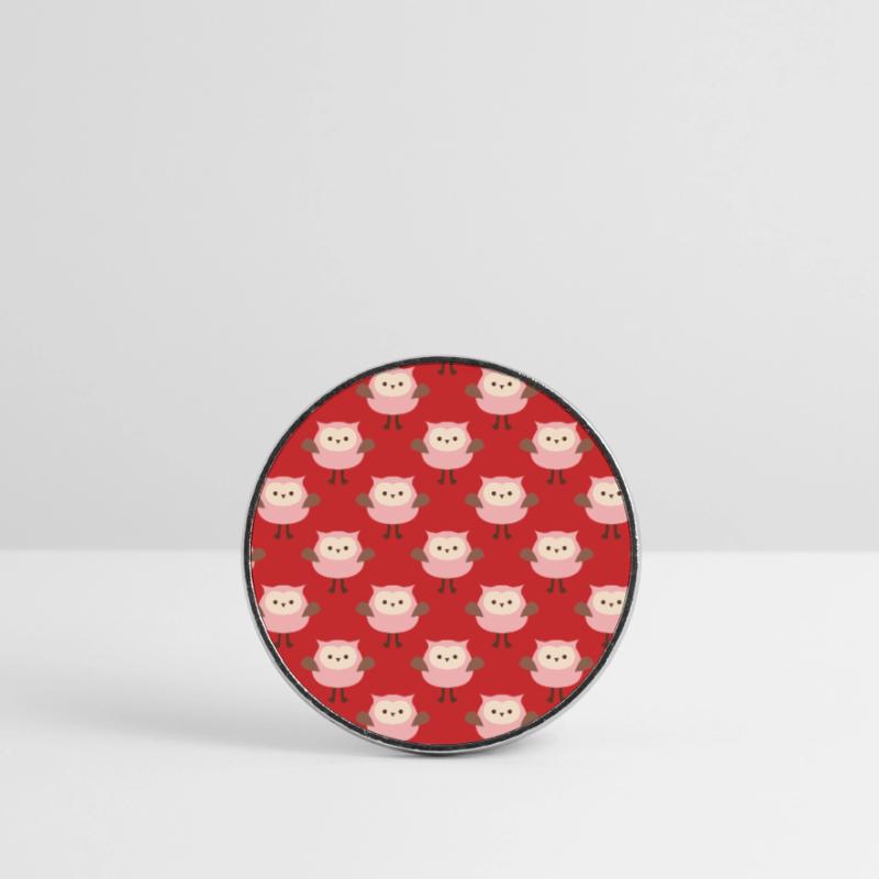 buntes Eulenmuster Eule Eule Eule Geschenkidee Runder Kühlschrankmagnet