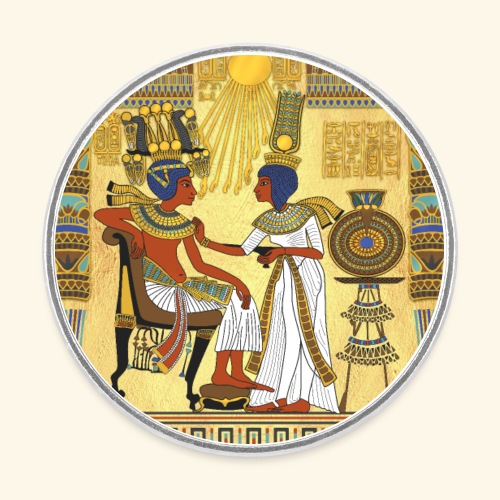 Trono de Tutankamón - Imán de nevera redondo