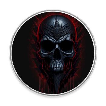 Heavy Metal 4 - Round  fridge magnet - white - Front