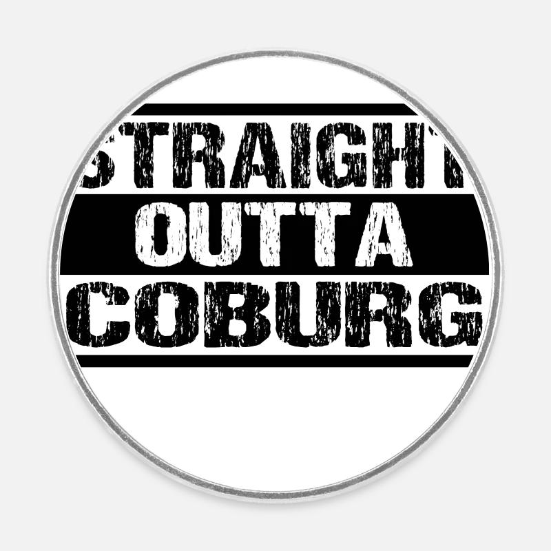Coburg - Runder Kühlschrankmagnet - Weiß