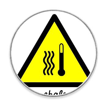 En chaleur - Magnet rond - blanc - Devant