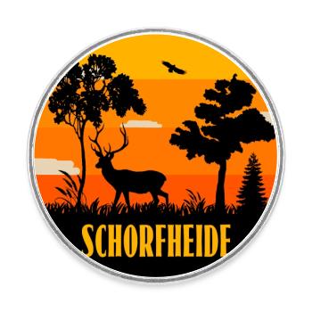 Schorfheide - Runder Kühlschrankmagnet - Weiß - Vorne