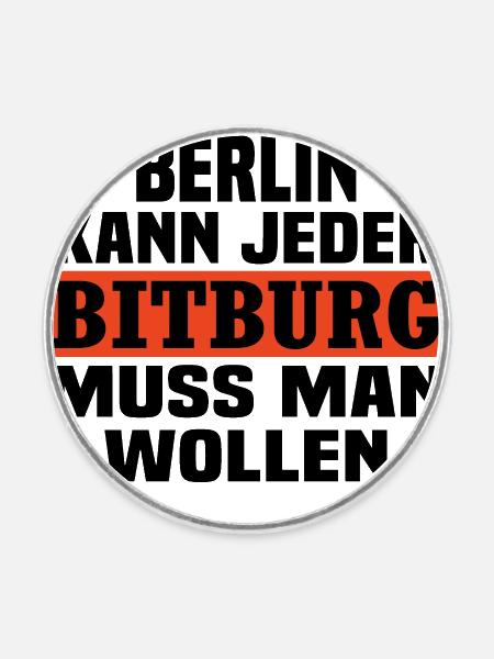 Bitburg - Runder Kühlschrankmagnet - Weiß