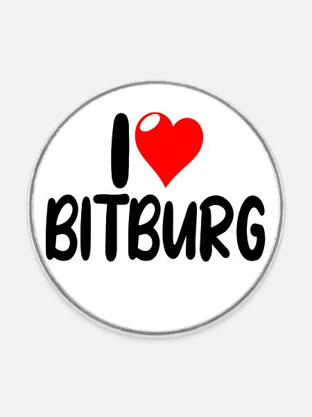 Bitburg - Runder Kühlschrankmagnet - Weiß