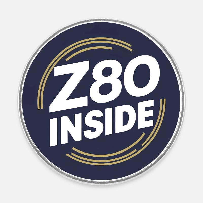 Z80 Inside - Magnet rond - blanc