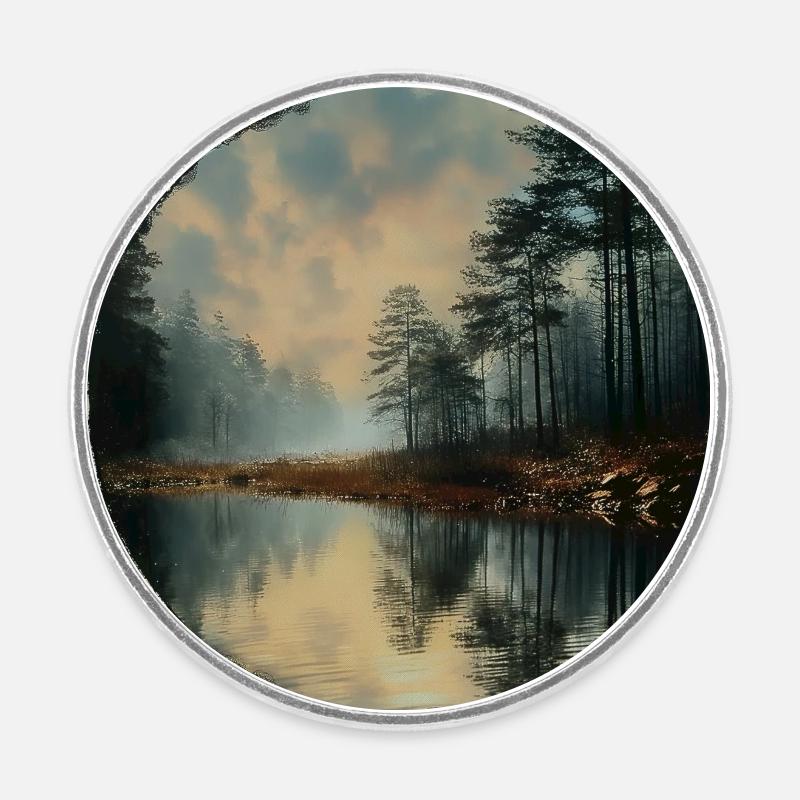 Envie de nature - Magnet rond - blanc
