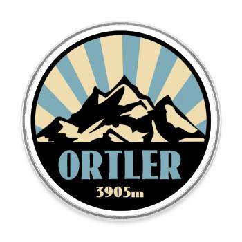 Ortler - Magnet rond - blanc - Devant
