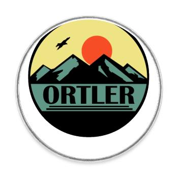 Ortler - Magnet rond - blanc - Devant