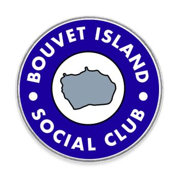Bouvet Island Social Club - Round  fridge magnet - white - Front