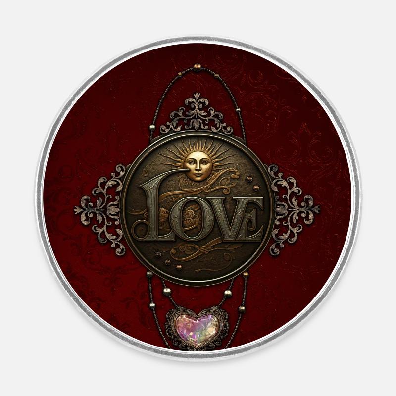 L’emblème de l’amour - Magnet rond - blanc