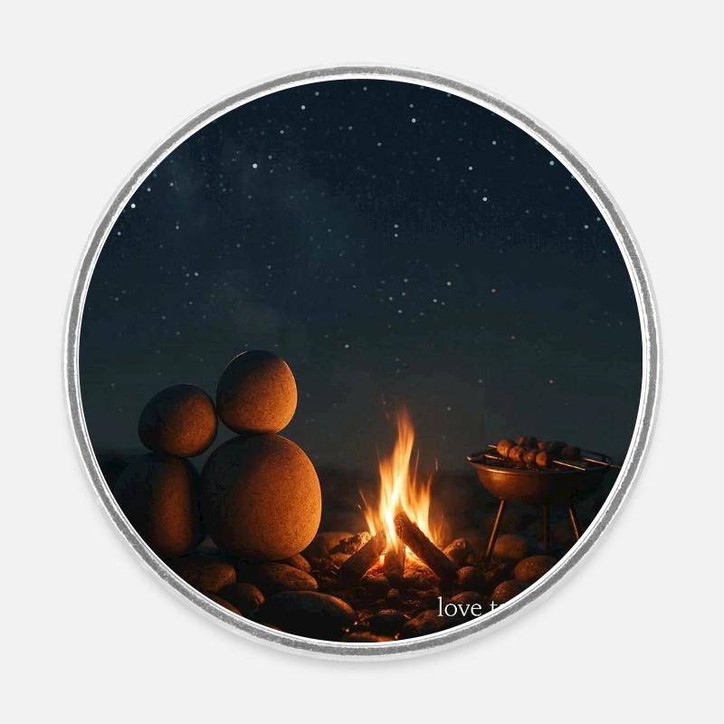 Mar&Mug story's - Round  fridge magnet - white