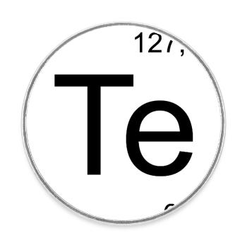 Te Element Minimal Typography - Round  fridge magnet - white - Front