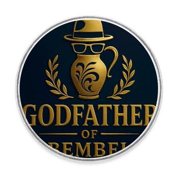 Godfather of Bembel  - Runder Kühlschrankmagnet - Weiß - Vorne