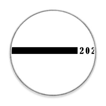 2024 year - Round  fridge magnet - white - Front