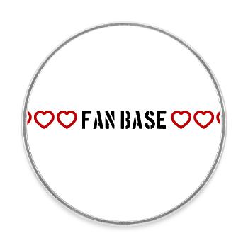 Fan Base Herz Liebe - Runder Kühlschrankmagnet - Weiß - Vorne