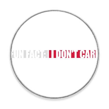I dont care fact - Runder Kühlschrankmagnet - Weiß - Vorne