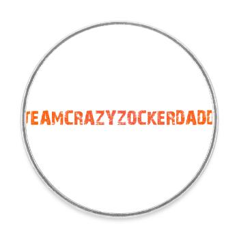 Team Crazyzockerdaddy - Runder Kühlschrankmagnet - Weiß - Vorne