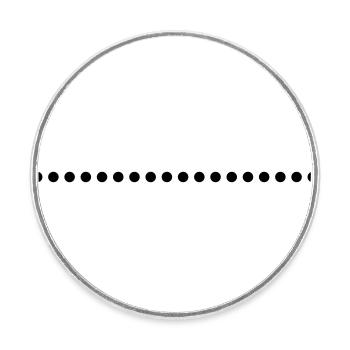 Dotted underscore to design yourself - Round  fridge magnet - white - Front