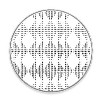 Unique D-pattern - Round  fridge magnet - white - Front