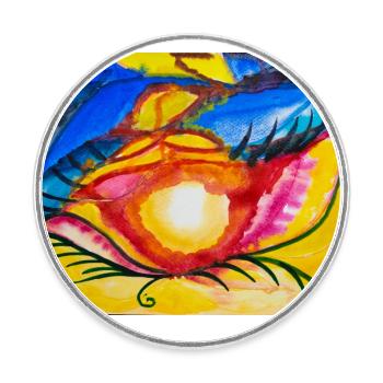 ©Das Auge - by Xenia Nitzberg - Runder Kühlschrankmagnet - Weiß - Vorne