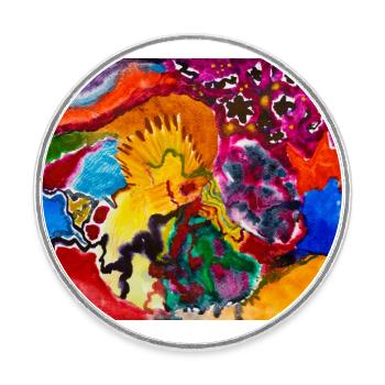 ©Systemsprenger - by Xenia Nitzberg - Runder Kühlschrankmagnet - Weiß - Vorne