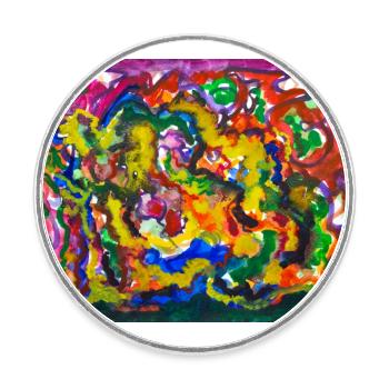 ©Harmony of Chaos - by Xenia Nitzberg - Runder Kühlschrankmagnet - Weiß - Vorne