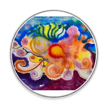©Creation - by Xenia Nitzberg - Runder Kühlschrankmagnet - Weiß - Vorne