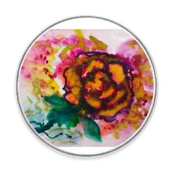 ©Rose - by Xenia Nitzberg - Runder Kühlschrankmagnet - Weiß - Vorne