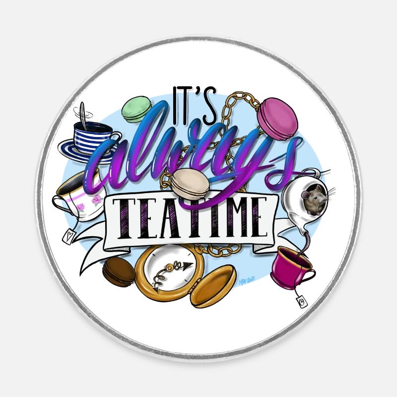 Teatime - Magnet rond - blanc