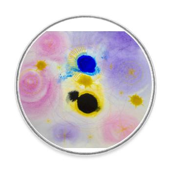 ©Eclipse / Sonnenfinsternis - by Xenia Nitzberg - Runder Kühlschrankmagnet - Weiß - Vorne