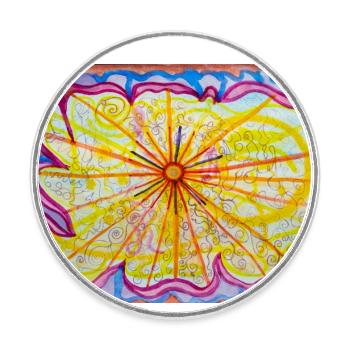 ©The Sun - by Xenia Nitzberg - Runder Kühlschrankmagnet - Weiß - Vorne