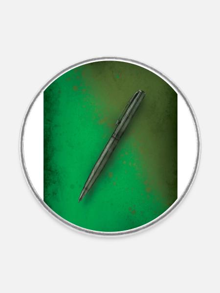 Stilvoller Stift - Runder Kühlschrankmagnet - Weiß