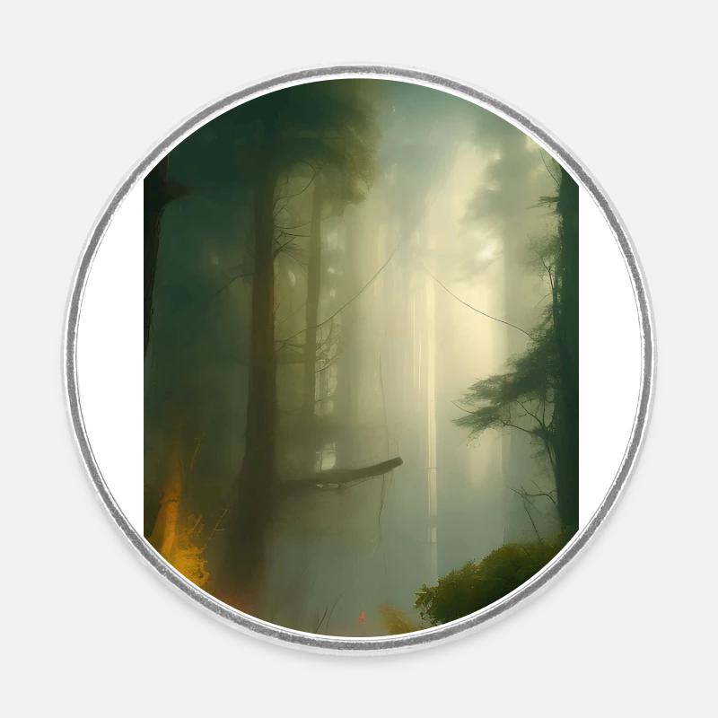 Peinture - Magnet rond - blanc