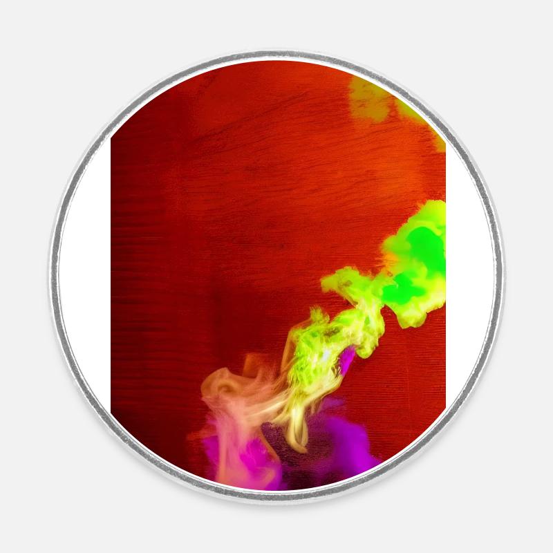 Arc-en-ciel - Magnet rond - blanc