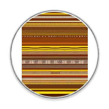 Motif vintage - Magnet rond - blanc - Devant