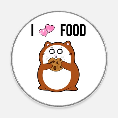 i love food Funny hamster eating biscuit gift' Sticker | Spreadshirt