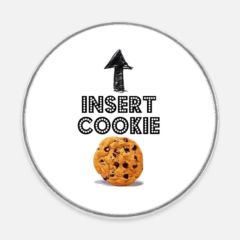 Insérer une chemise à biscuits - Magnet rond - blanc