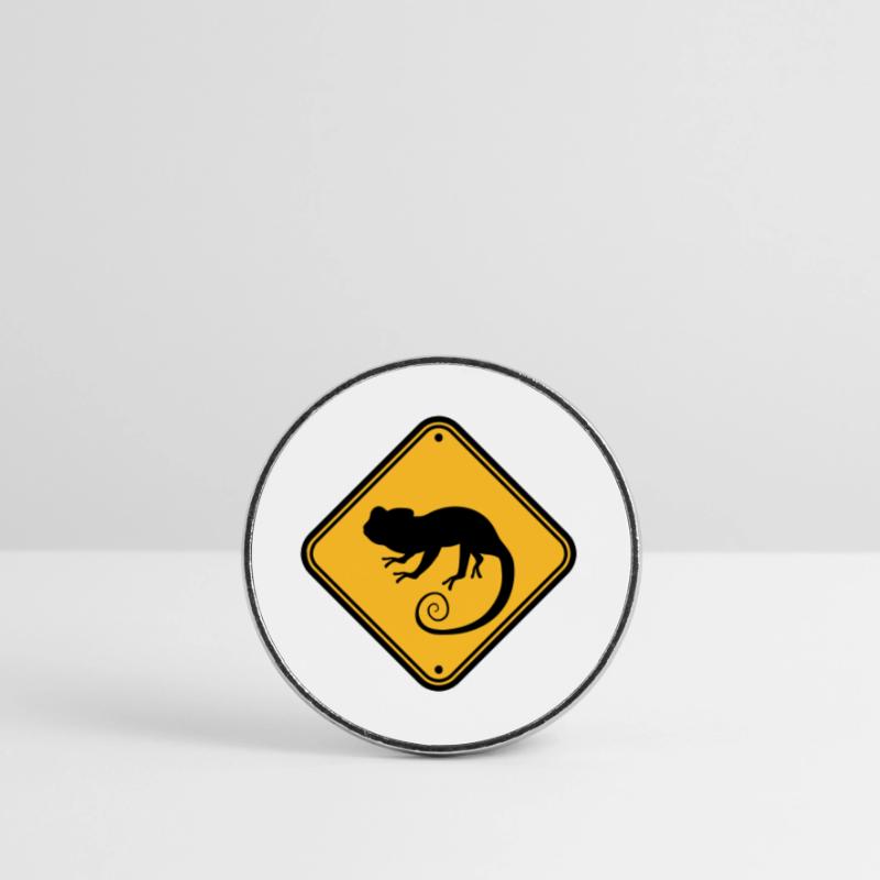 shield note caution warning caution danger con Round  fridge magnet