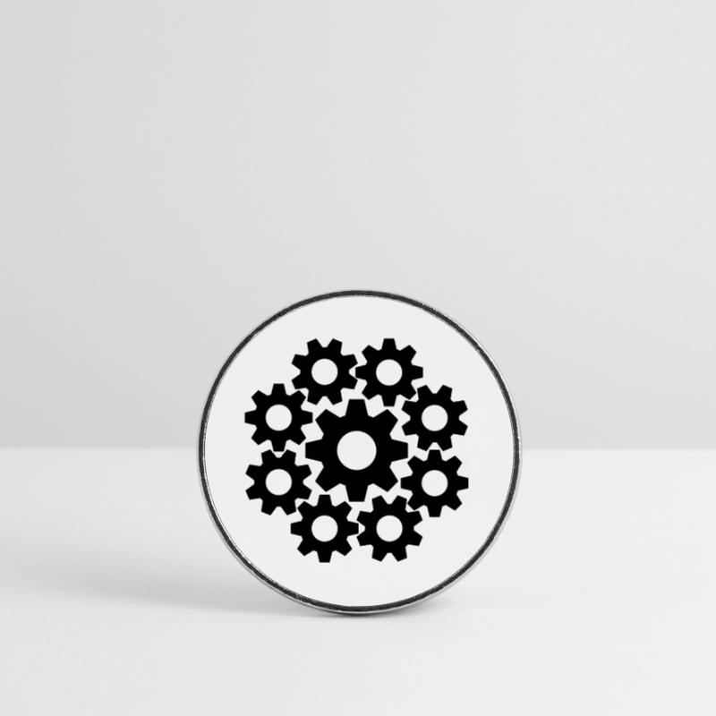 cool circle round pattern mechanical worker engineering Round  fridge magnet