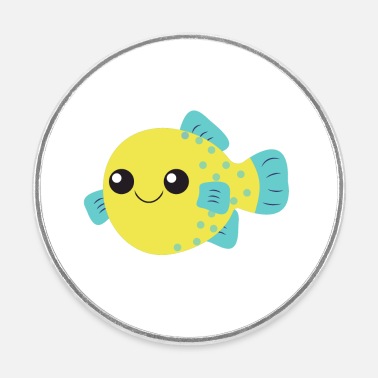 Puffer fish, cute cute fish, ocean,' Sticker | Spreadshirt
