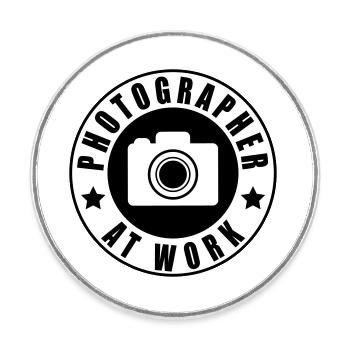 Photographer at work - Magnet rond - blanc - Devant